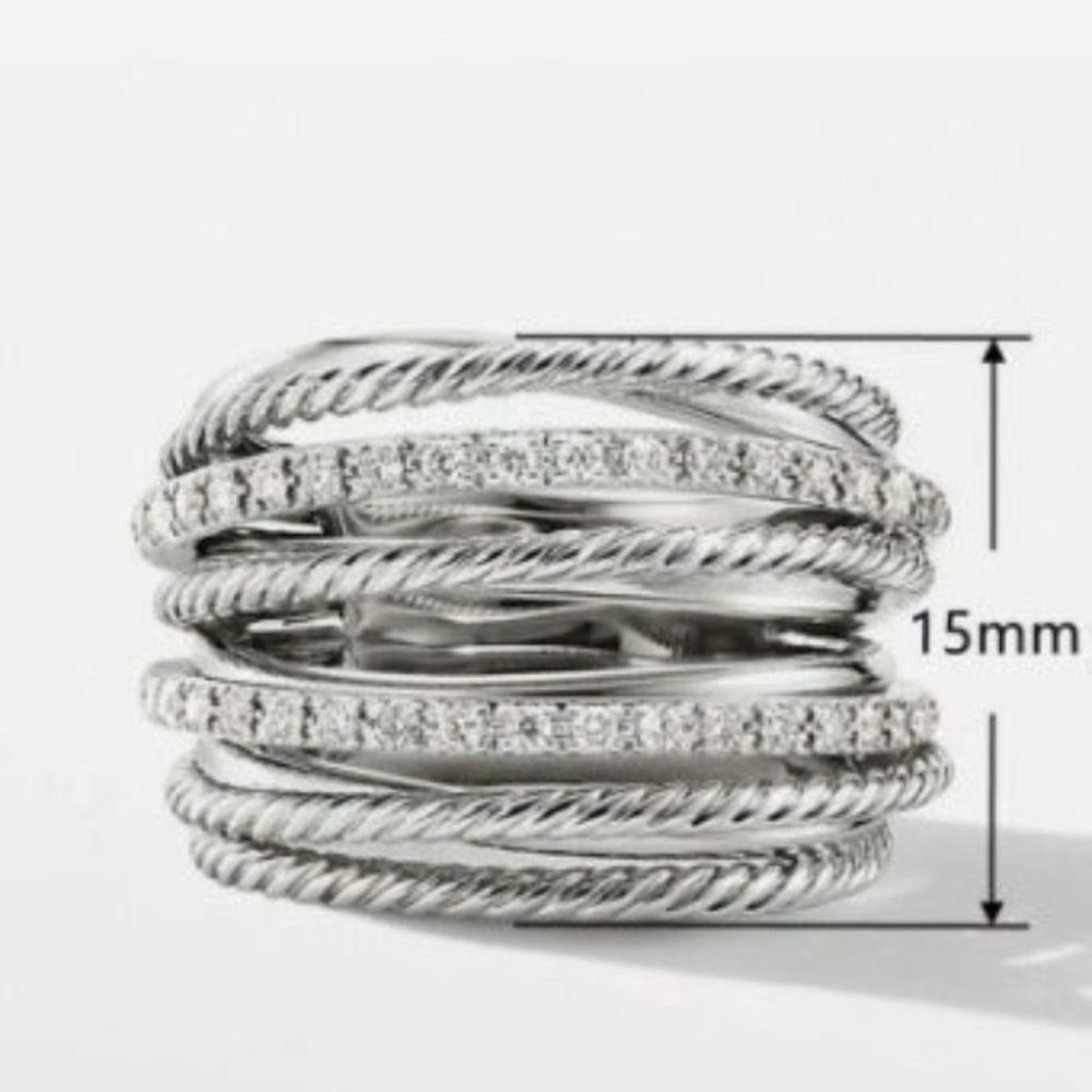 ♡New sterling silver white sapphire ring - Picture 3 of 3